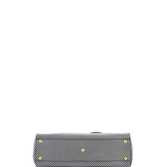 Fendi Peekaboo Bag Check Print Leather #236773F15B - Picture 4 of 8
